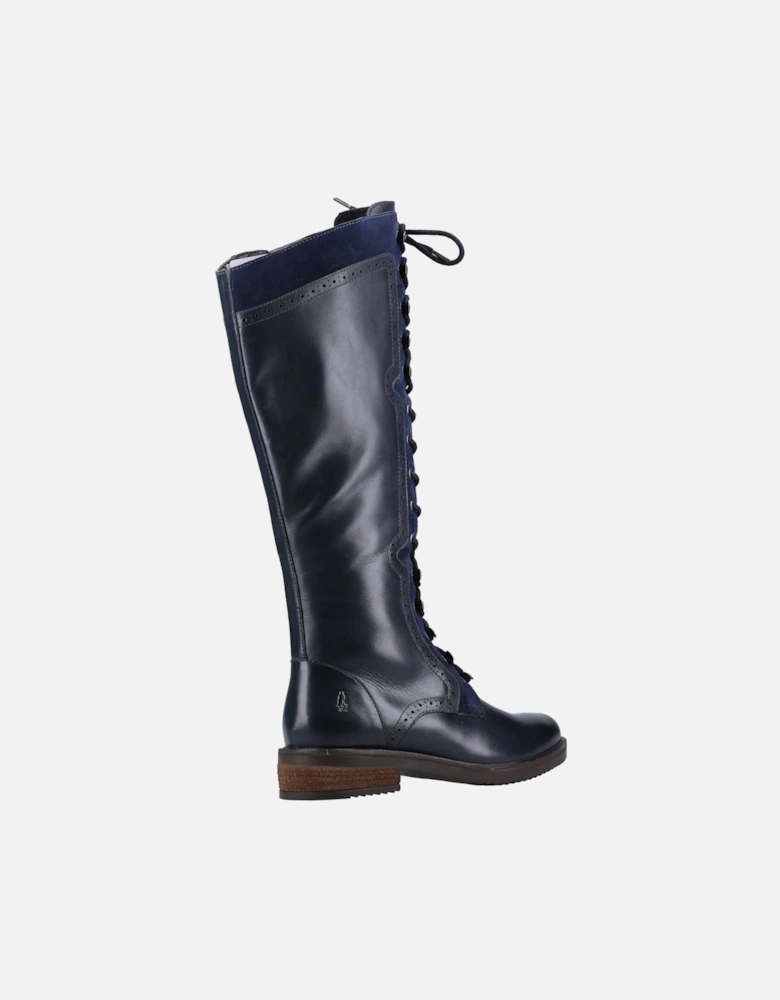 Rudy Leather And Suede Women's Navy Boots