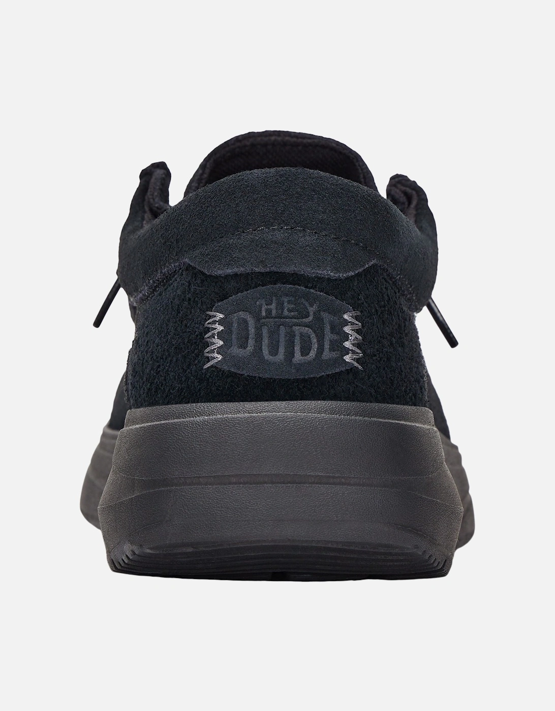 HEYDUDE Wally X Suede Men's Black Boat Shoes