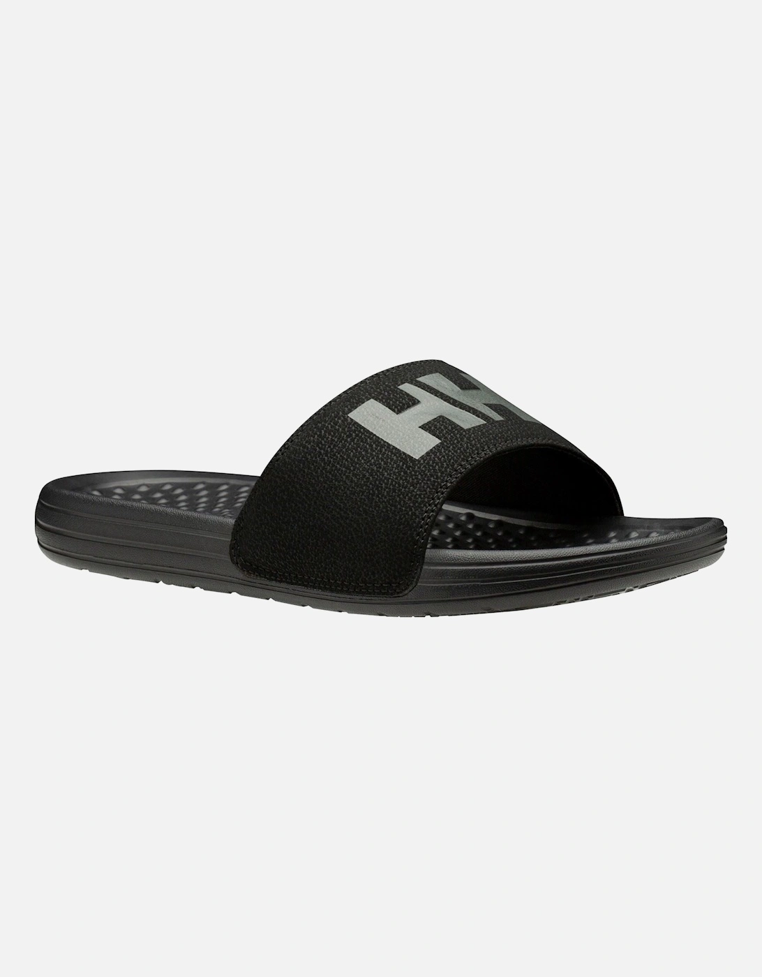 H/H Slide 60% Polyurethane/40% Polyester Men's Black/Gunmetal Slides, 6 of 5