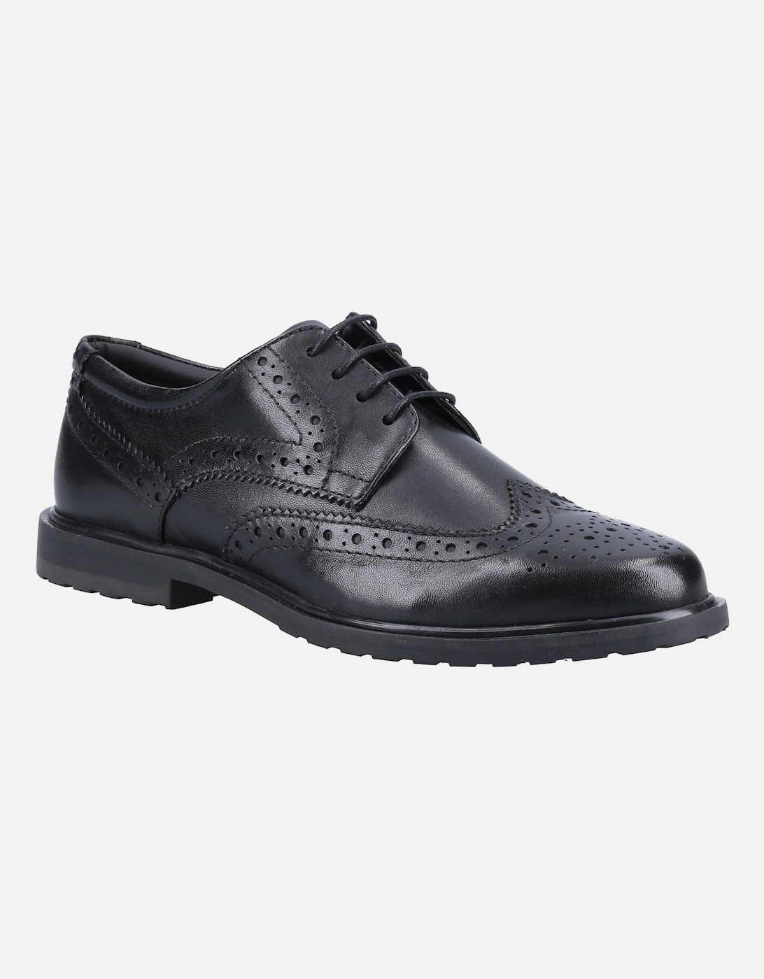 Verity Leather Women's Black Brogues Shoes, 5 of 4