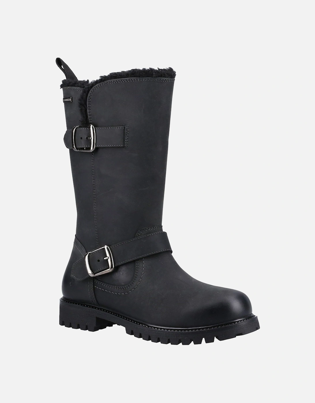 Winnie Leather Women's Black Boots, 6 of 5