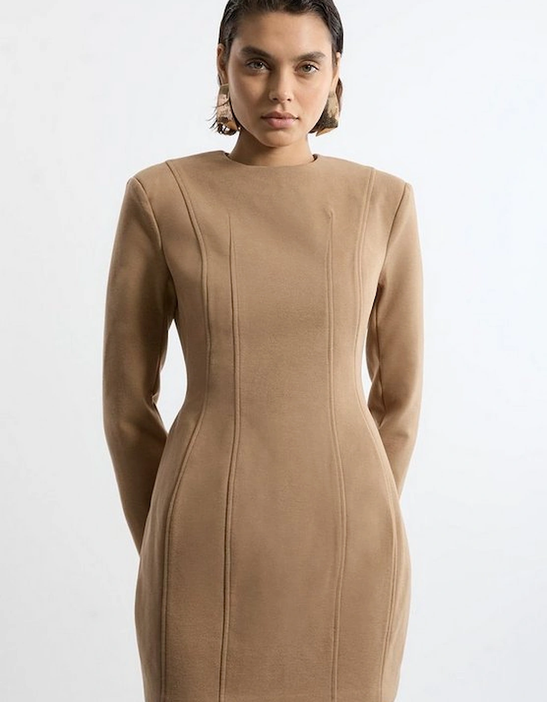 Brushed Tailored Jersey Mini Scuba Dress, 5 of 4