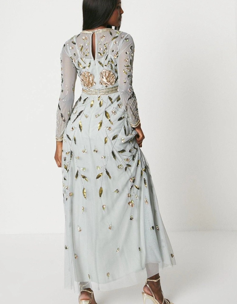 The Collector Hand Embellished Maxi Dress