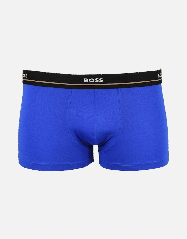 5-Pack Essential Boxer Trunks, Black/Blue/Red