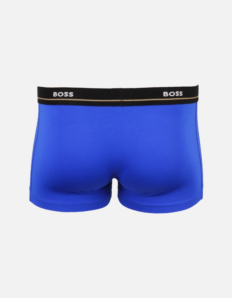 5-Pack Essential Boxer Trunks, Black/Blue/Red