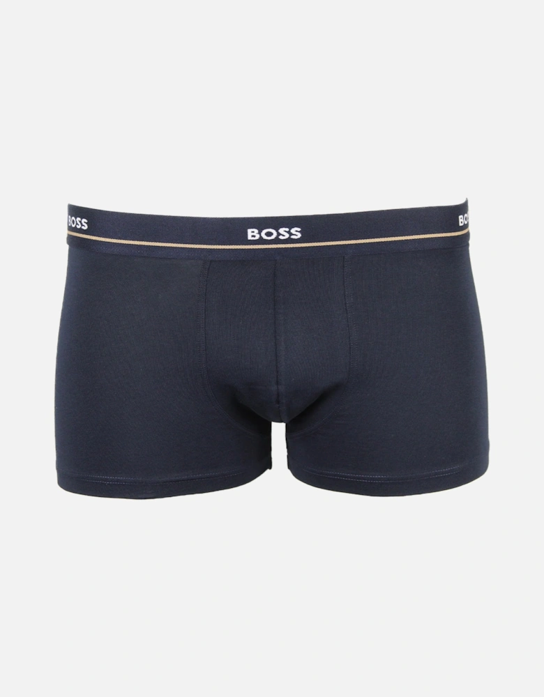 5-Pack Essential Boxer Trunks, Black/Blue/Red