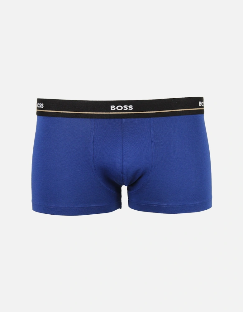 5-Pack Essential Boxer Trunks, Black/Blue/Red