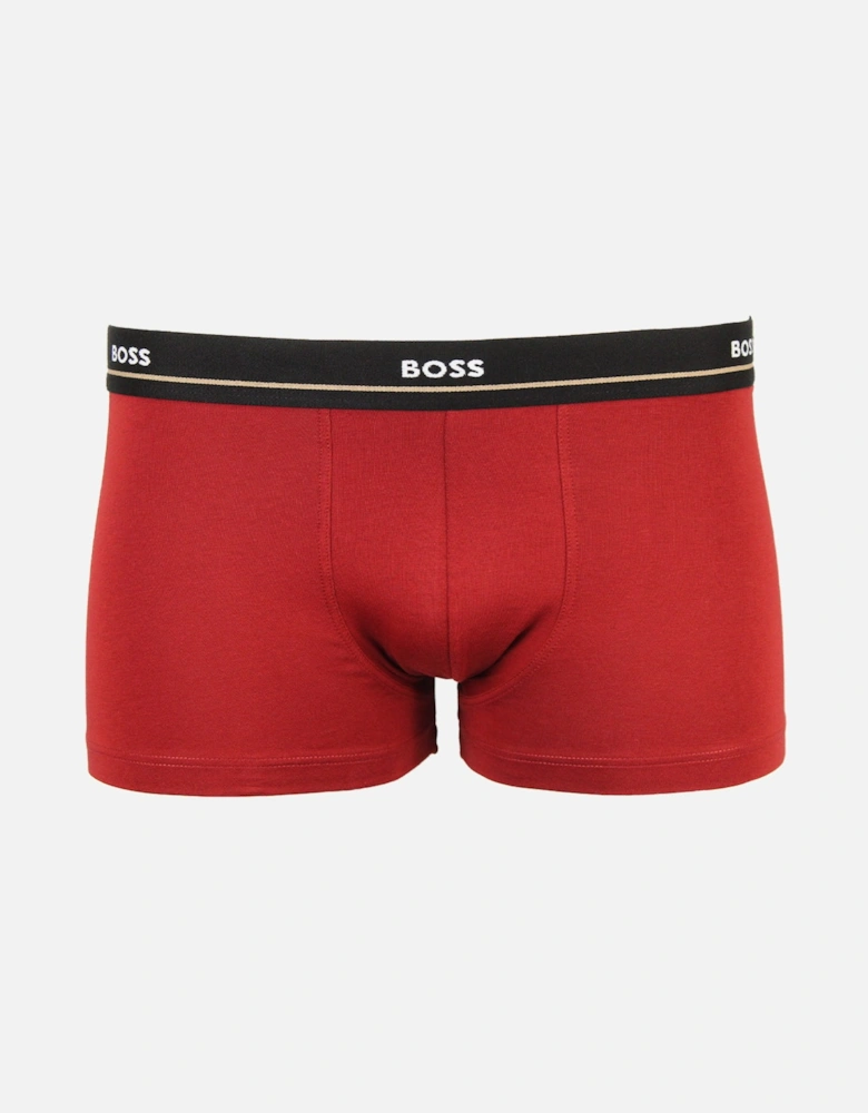 5-Pack Essential Boxer Trunks, Black/Blue/Red