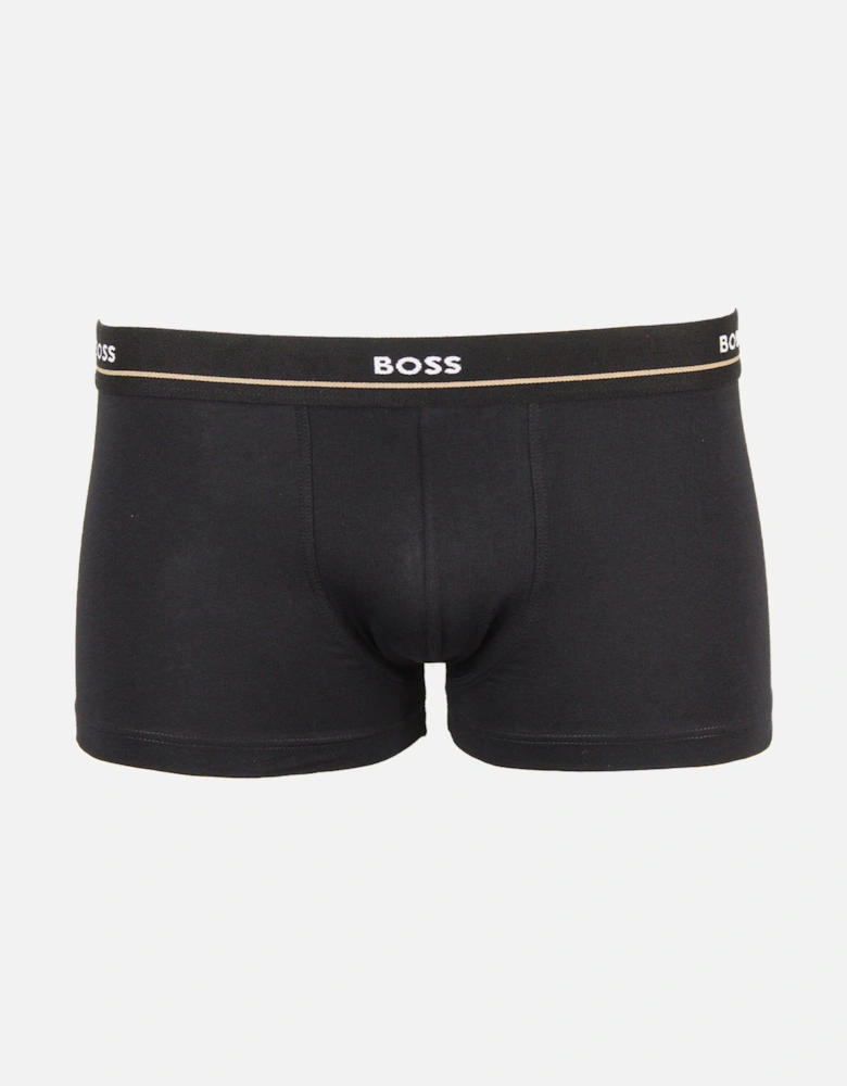 5-Pack Essential Boxer Trunks, Black/Blue/Red
