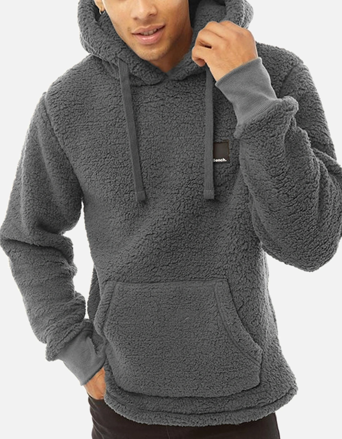 Mens Jerry Borg Pullover Teddy Bear Fleece Hoodie, 2 of 1