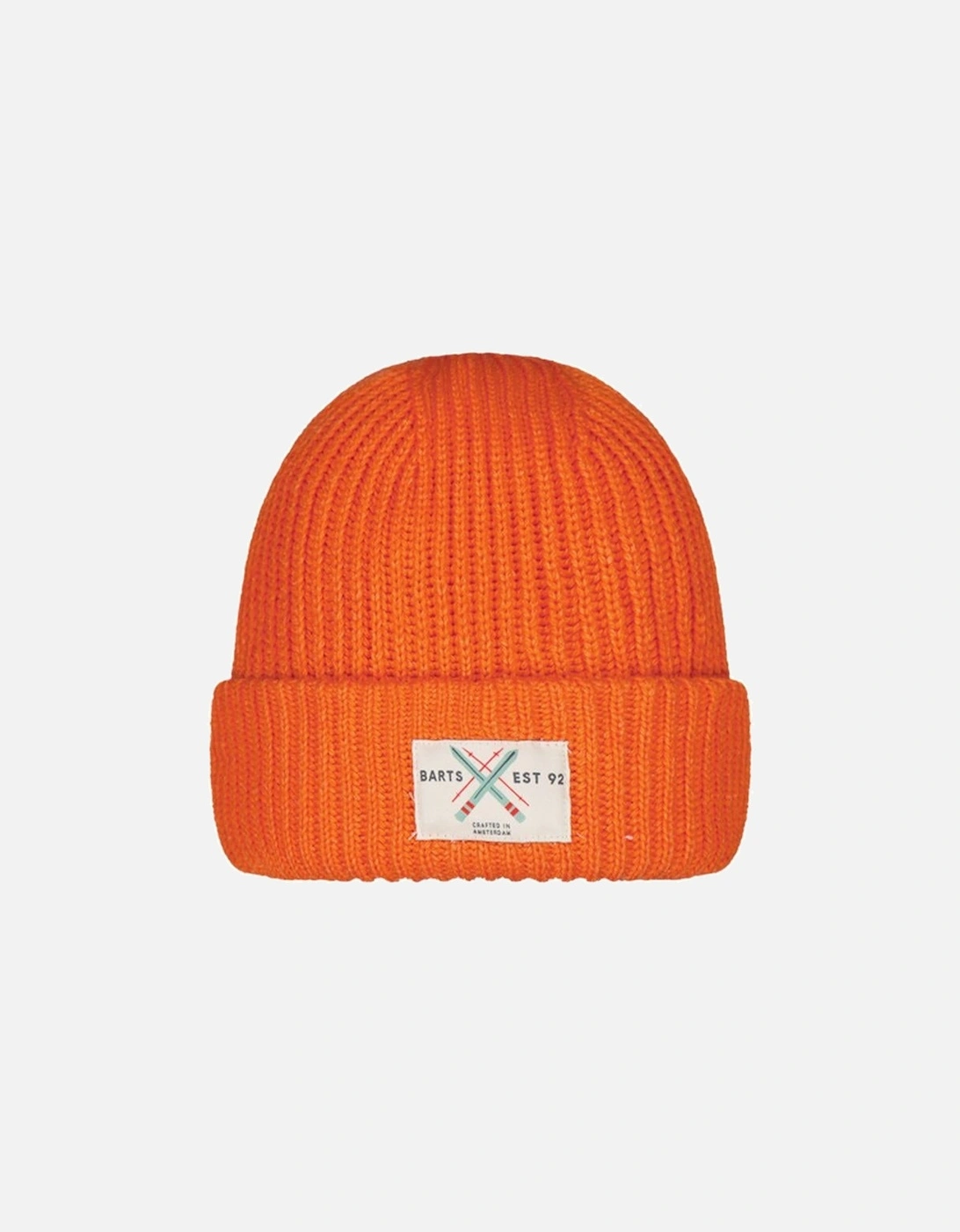 Barts Men's Orange Luuke Cuffed Knitted Fleece Lined Beanie - Size: One Size