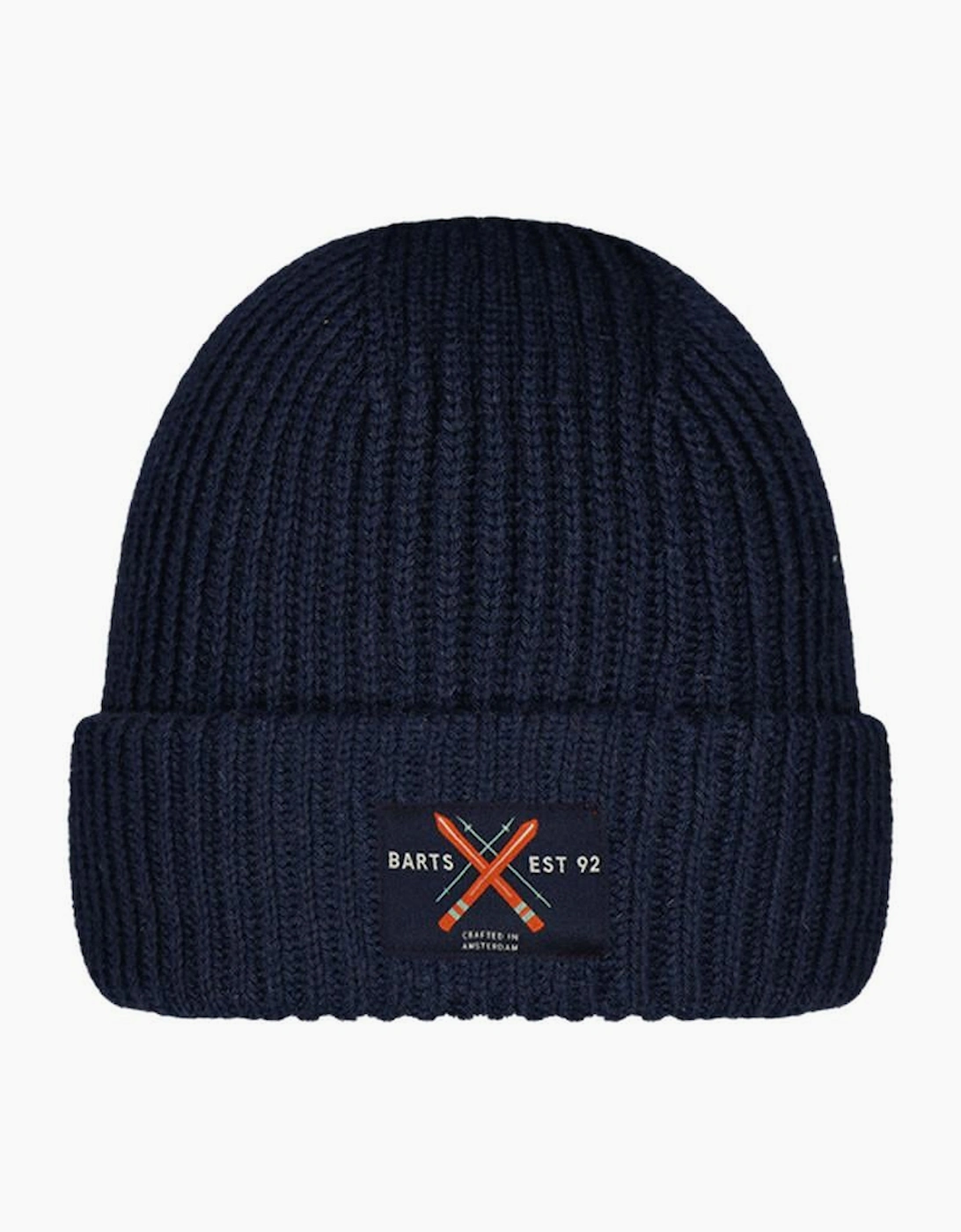 Barts Men's Barts Mens Luuke Cuffed Knitted Fleece Lined Beanie - Navy