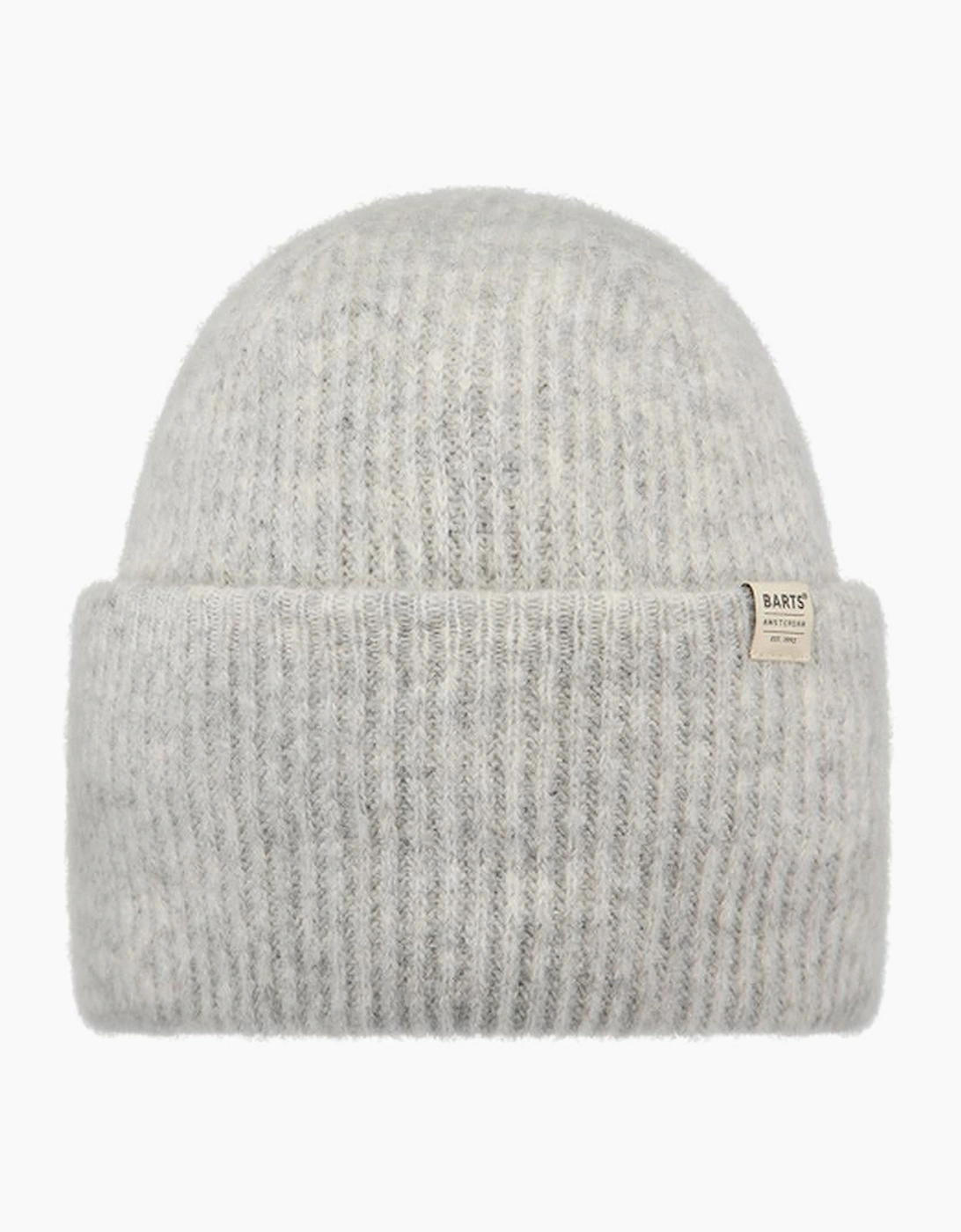 Barts Women's Grey Kylar High Turn Up Knitted Beanie - Size: One Size