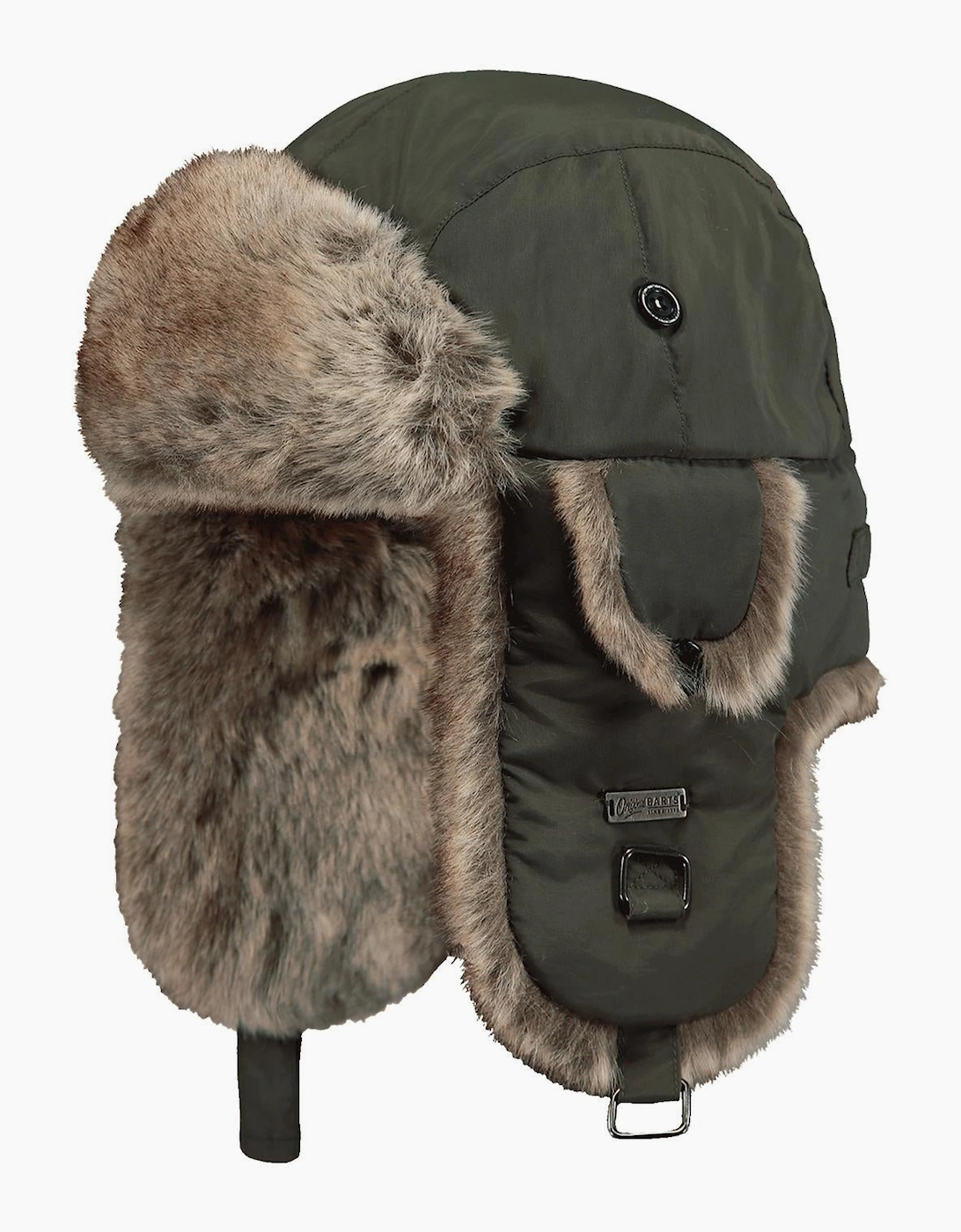 Women's Barts Womens Kamikaze Faux Fur Lined Strap Hat - Army - Size, One Size