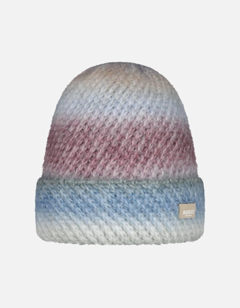 Womens Fanatail Cuffed Space-Dyed Knitted Beanie