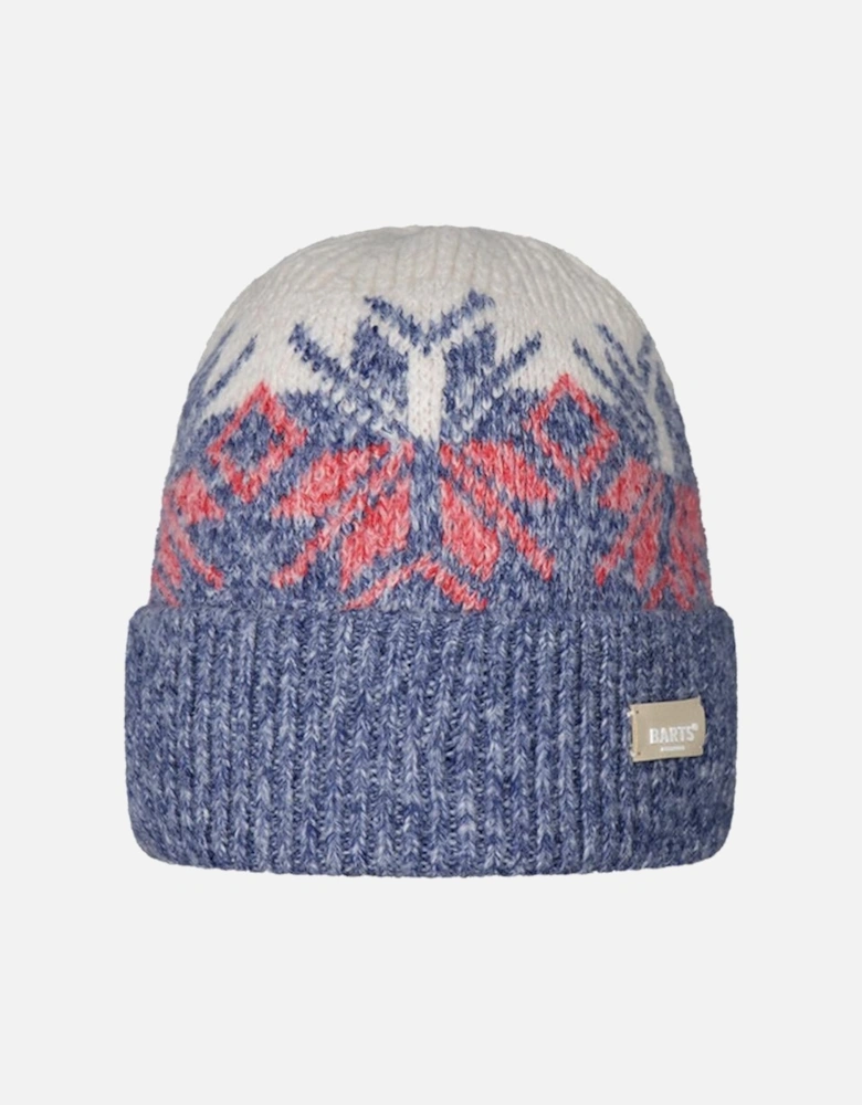 Womens Fairywren Fair Isle Pattern Fleeceband Beanie