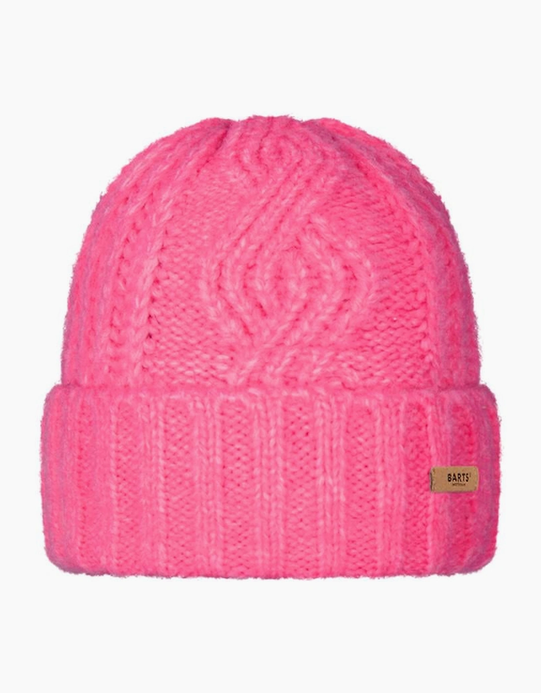 Barts Women's Barts Womens Farrah Cable Knit Fleece Lined Beanie Hat - Pink
