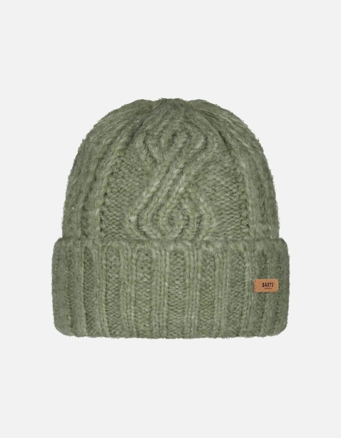 Womens Farrah Cable Knit Fleece Lined Beanie Hat, 2 of 1