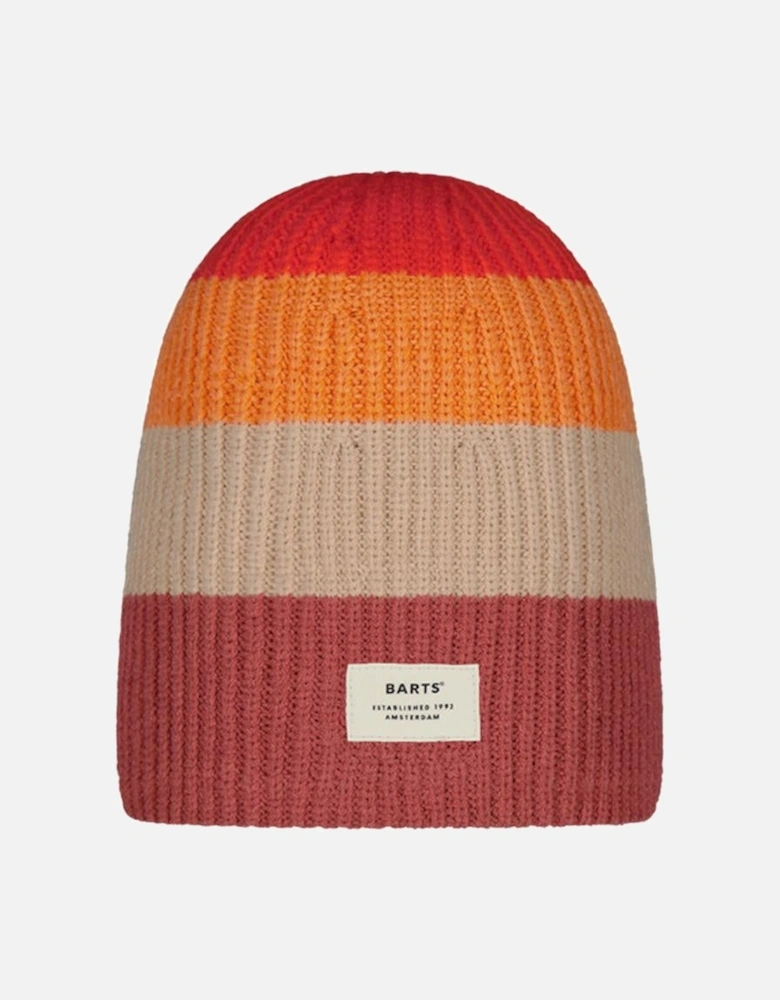 Womens Dova Striped Fleeceband Lining Beanie