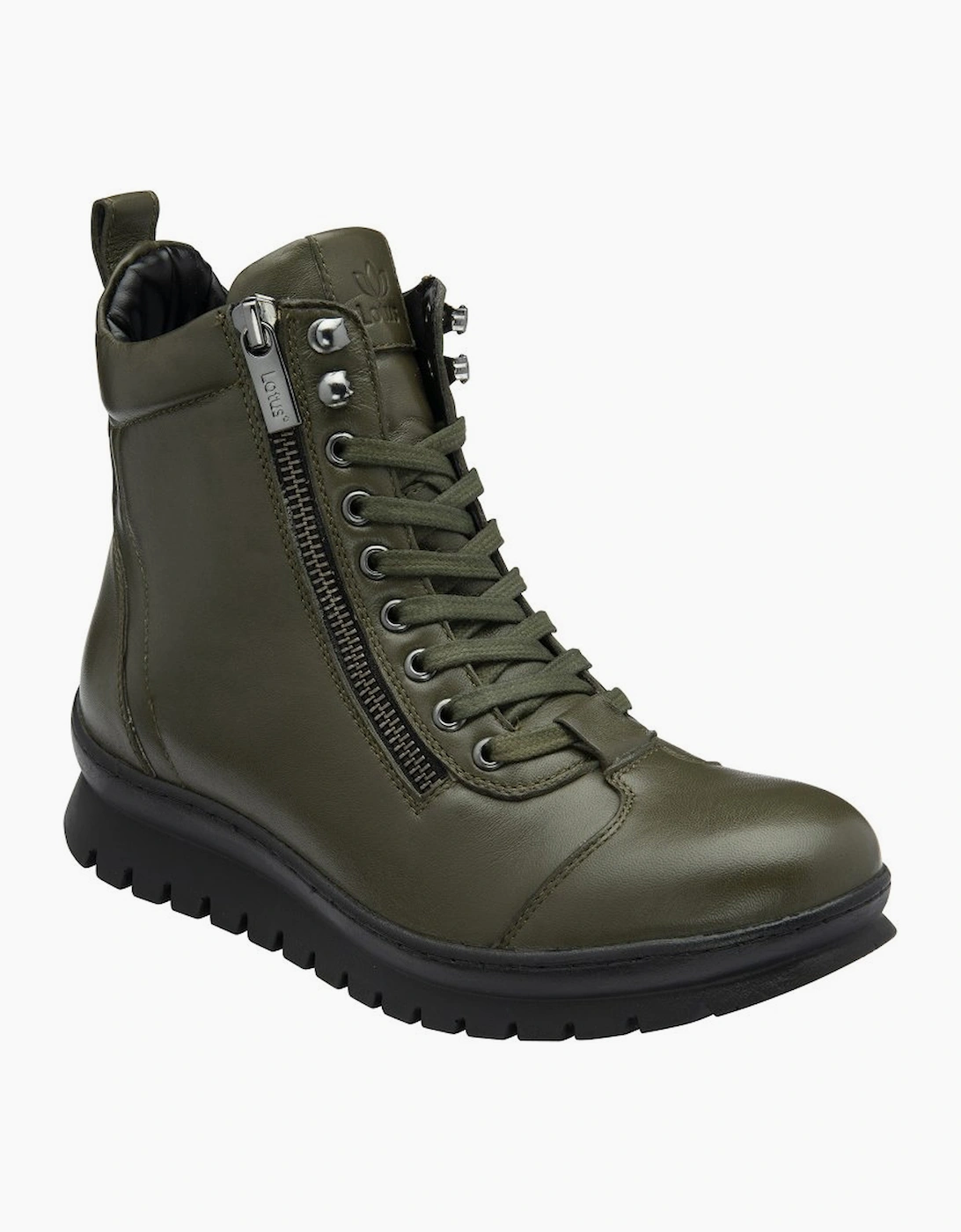 Lotus Women's Corsica Womens Ankle Boots - Green - Size: 5