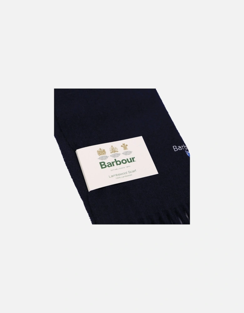 Plain Navy Lambswool Scarf