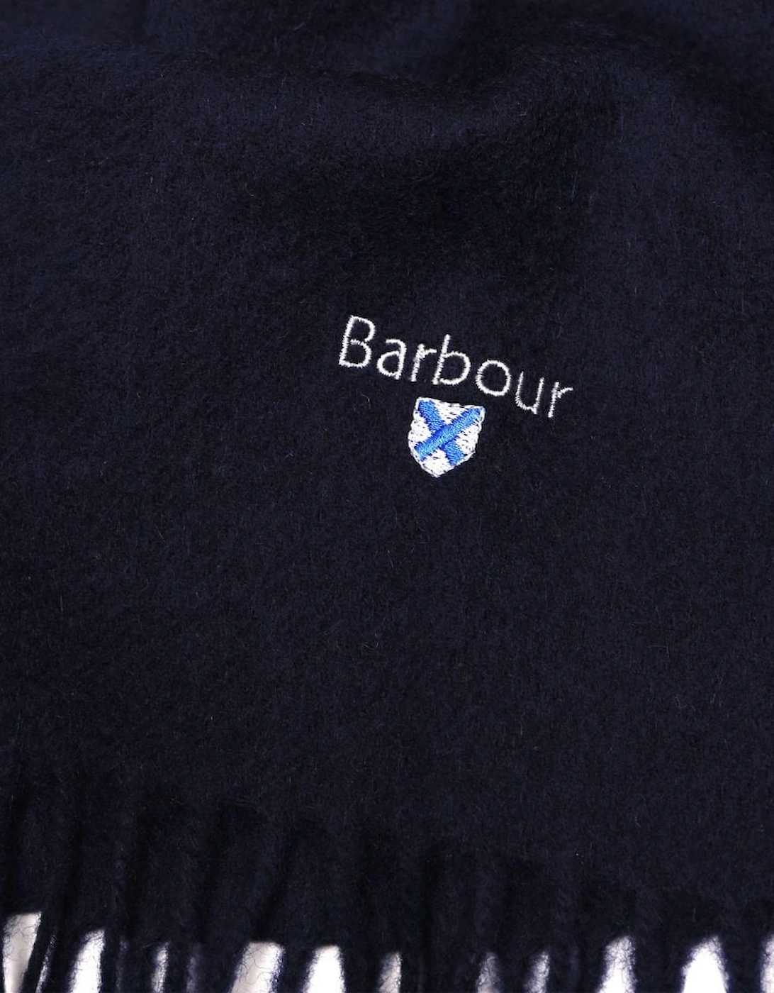 Plain Navy Lambswool Scarf