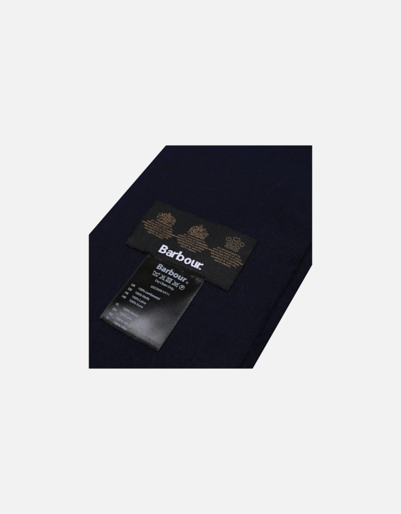 Plain Navy Lambswool Scarf