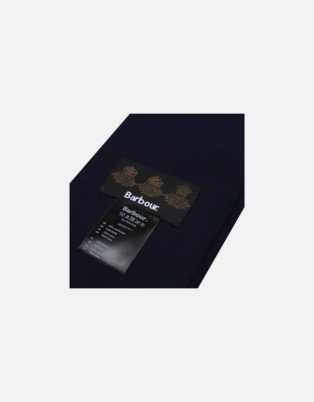 Plain Navy Lambswool Scarf