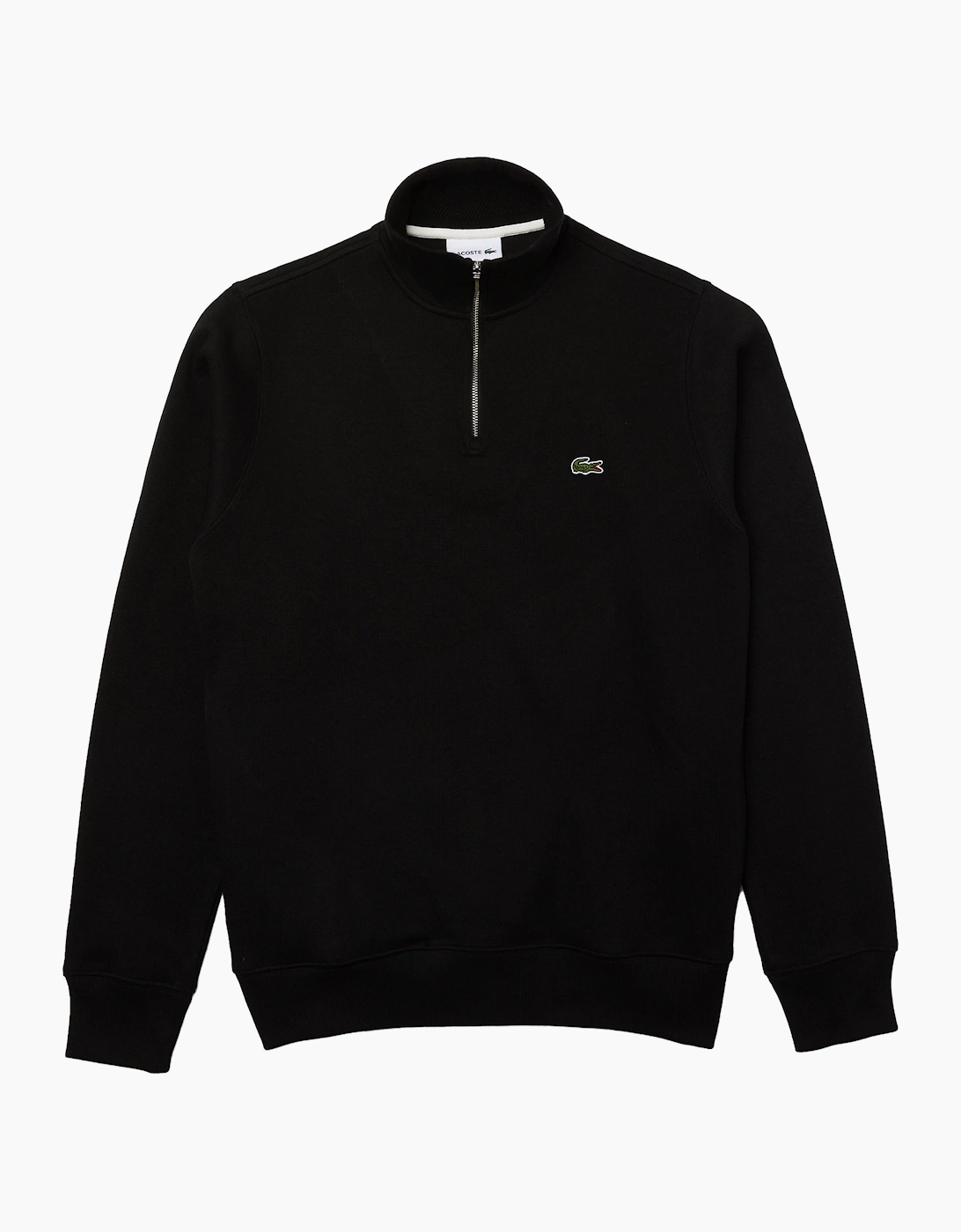 Lacoste Men's Black Sh1927 Quarter Zip Sweatshirt  36 Small