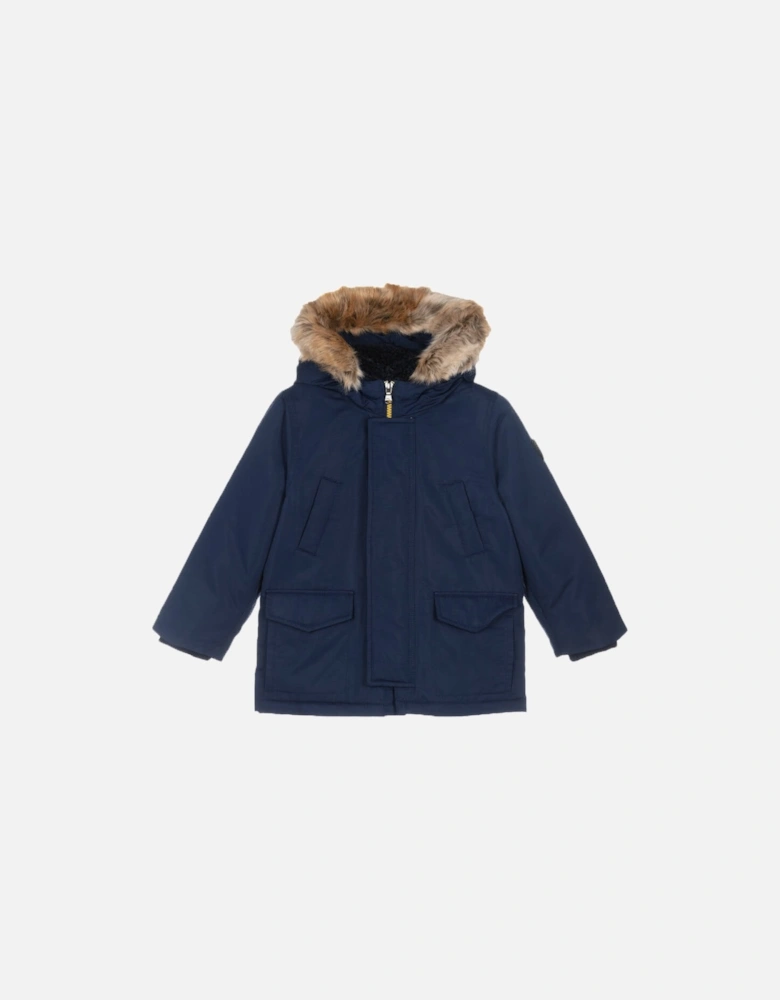 Boys Military Parka Jacket Navy