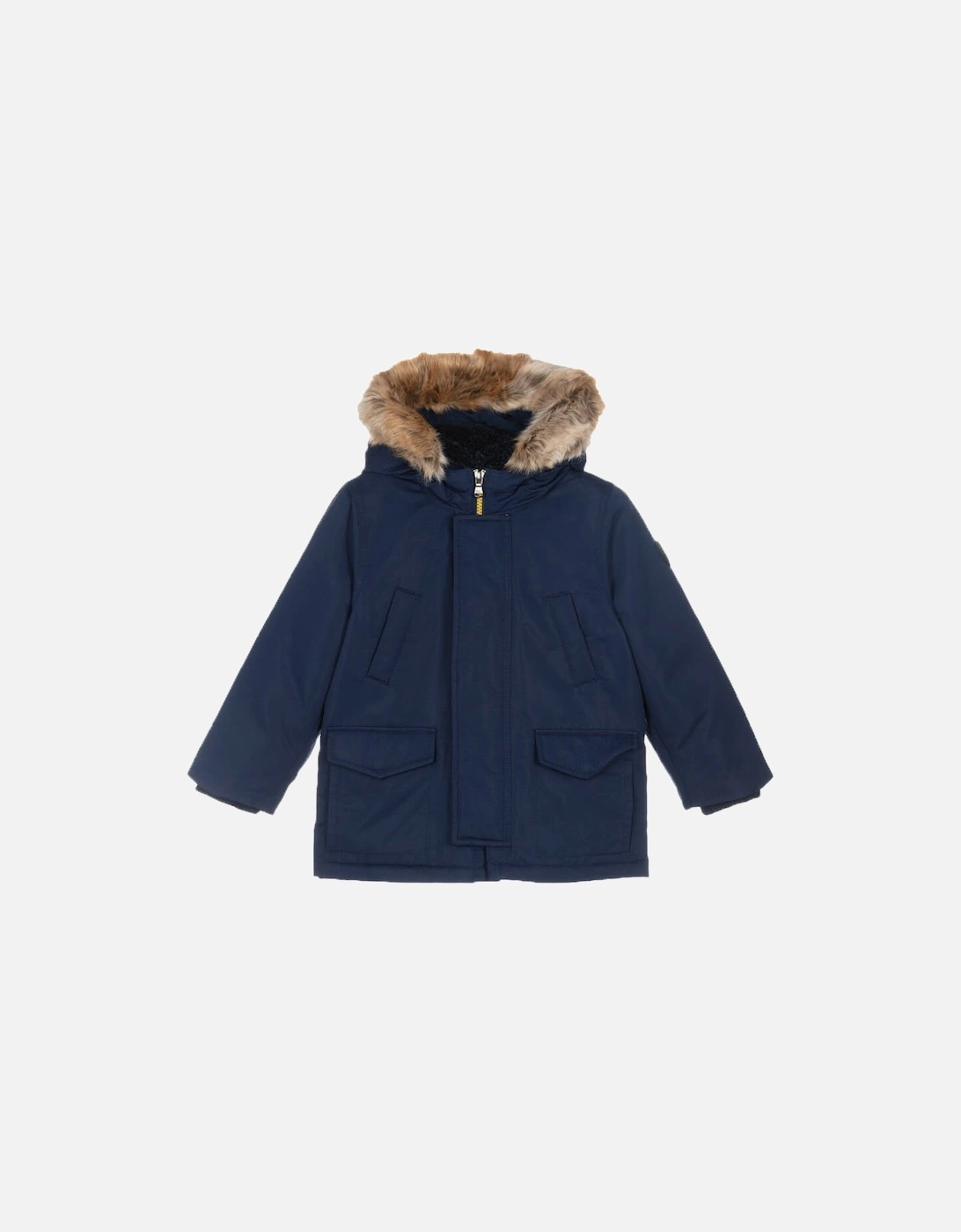 Boys Military Parka Jacket Navy, 4 of 3