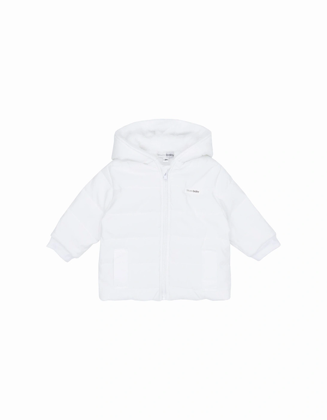 Boys White Parka Coat, 2 of 1