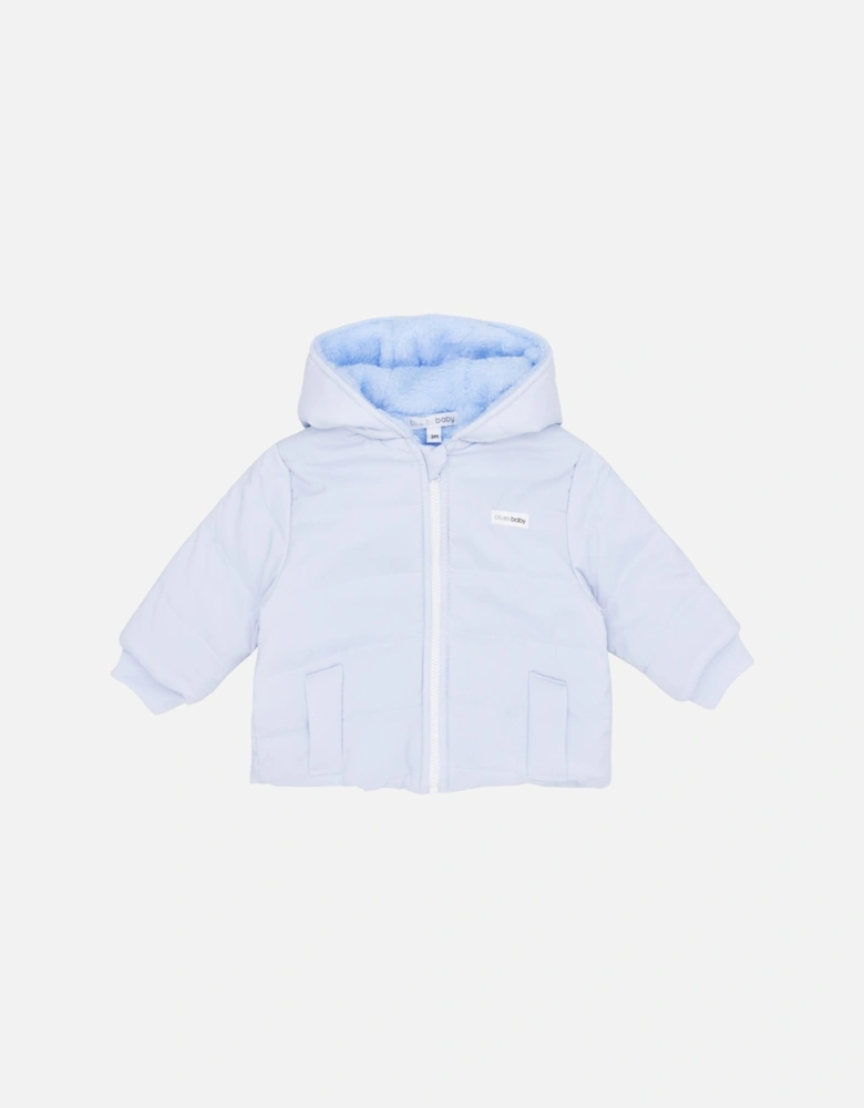 Boys Blue Parka Coat