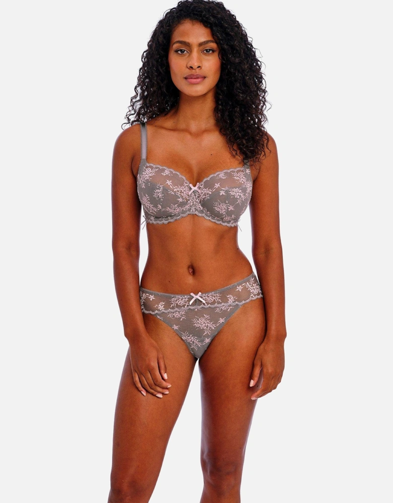 Offbeat Decadence Underwired Side Support Bra - Grey