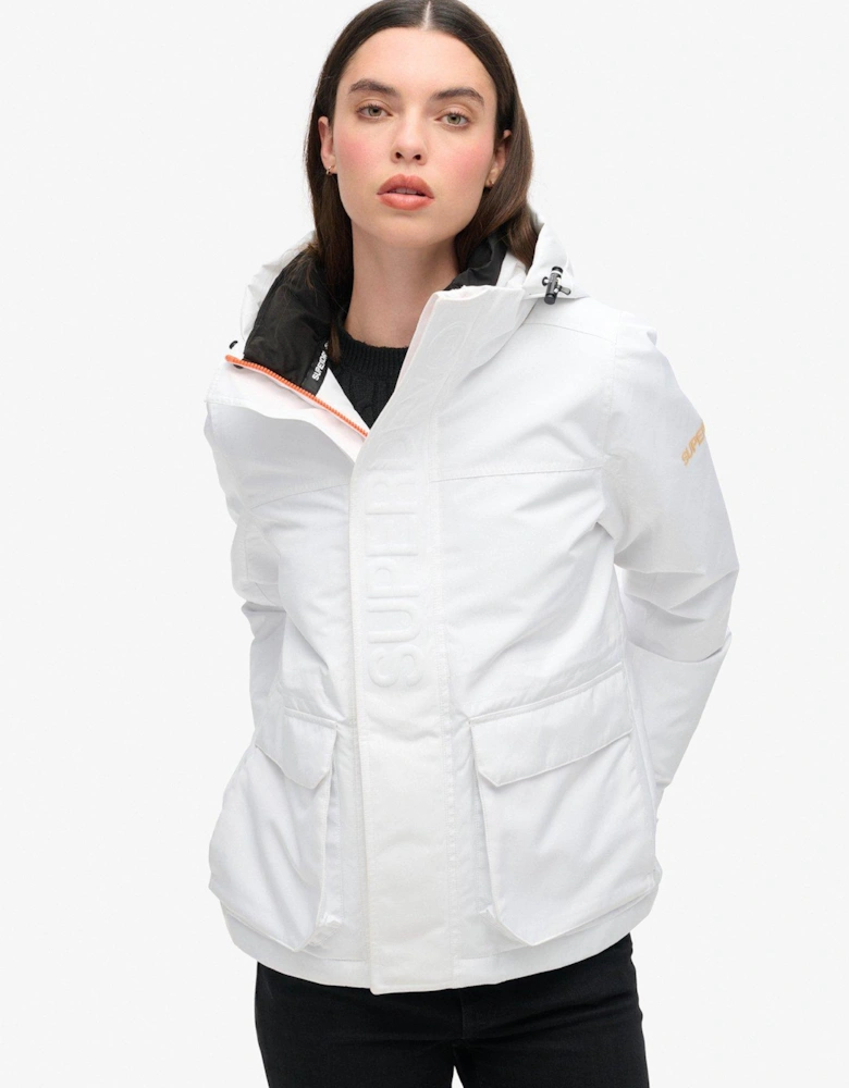 Hooded Ultimate Windbreaker Jacket - White