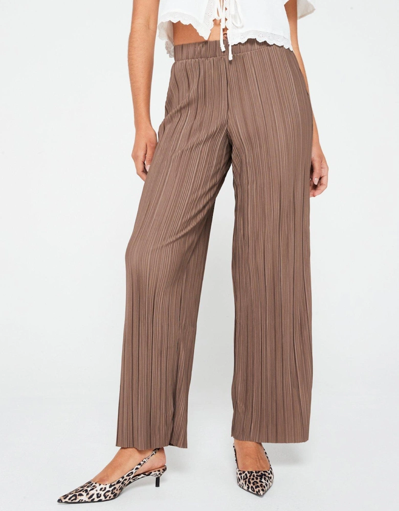 Bravo Pleat Jersey Pant - - Brown