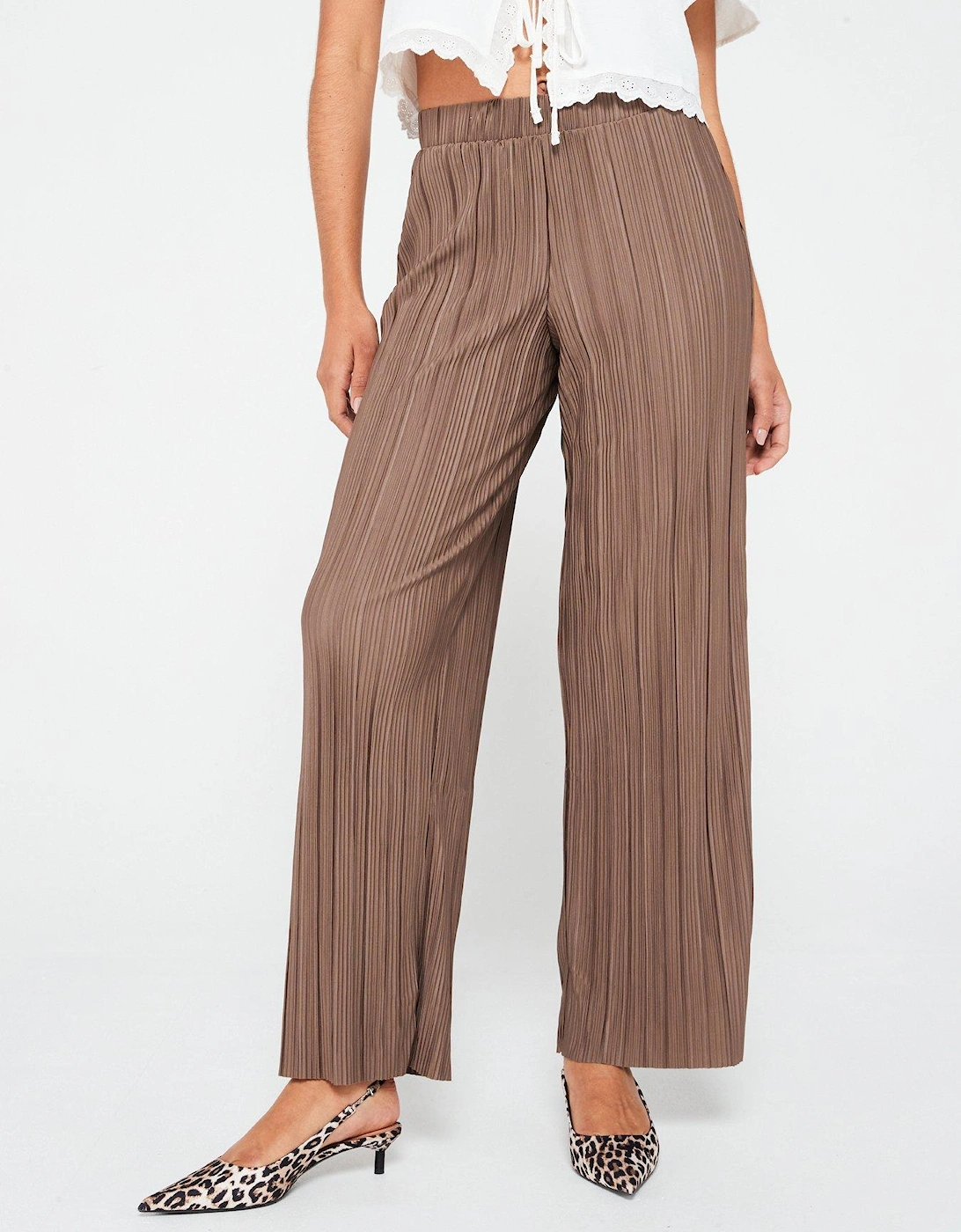 Bravo Pleat Jersey Pant - - Brown, 5 of 4