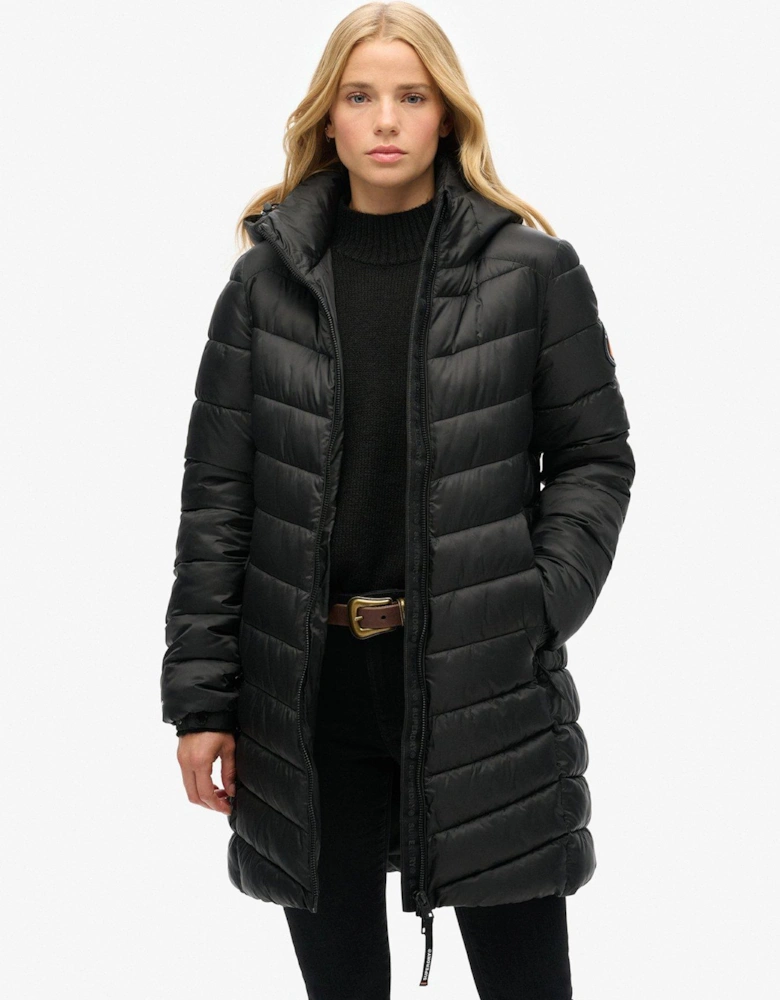 Fuji Midi Padded Coat - Black