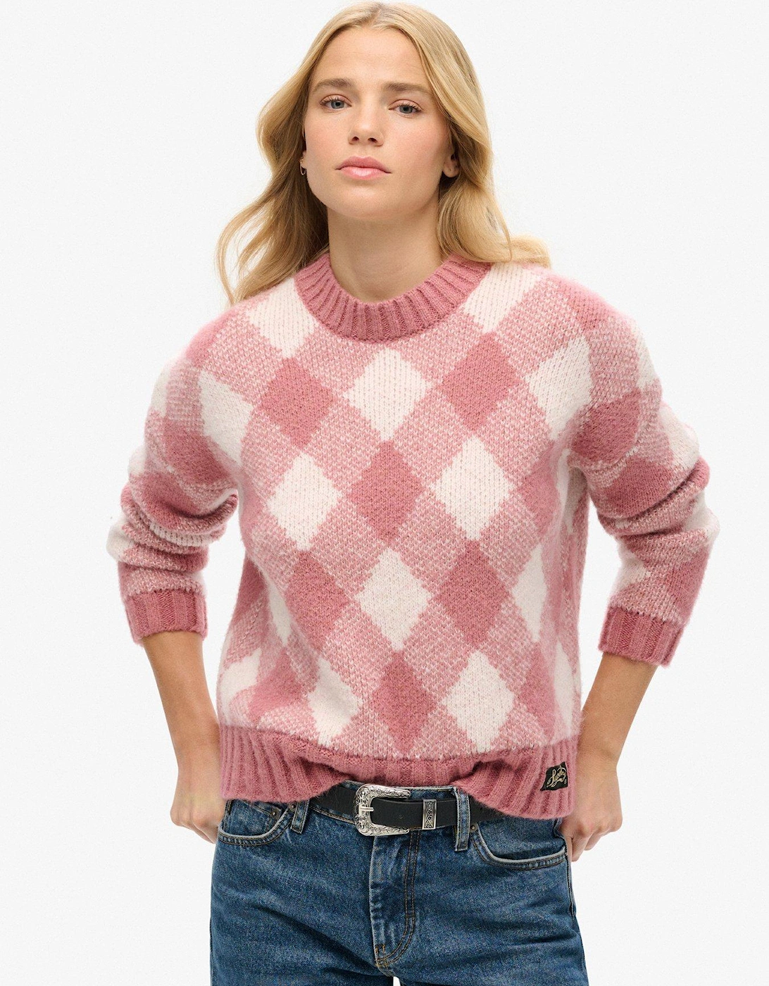 Argyle Pattern Jumper - Pink, 6 of 5