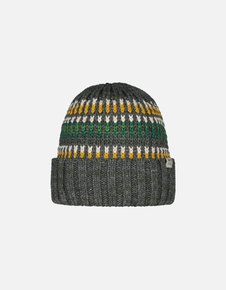 Mens Travvis Jaquard Knitted Cuffed Beanie