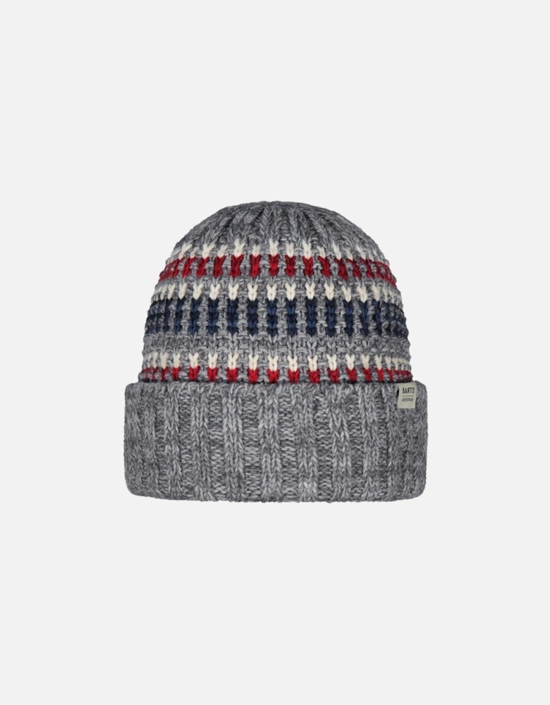 Mens Travvis Jaquard Knitted Cuffed Beanie