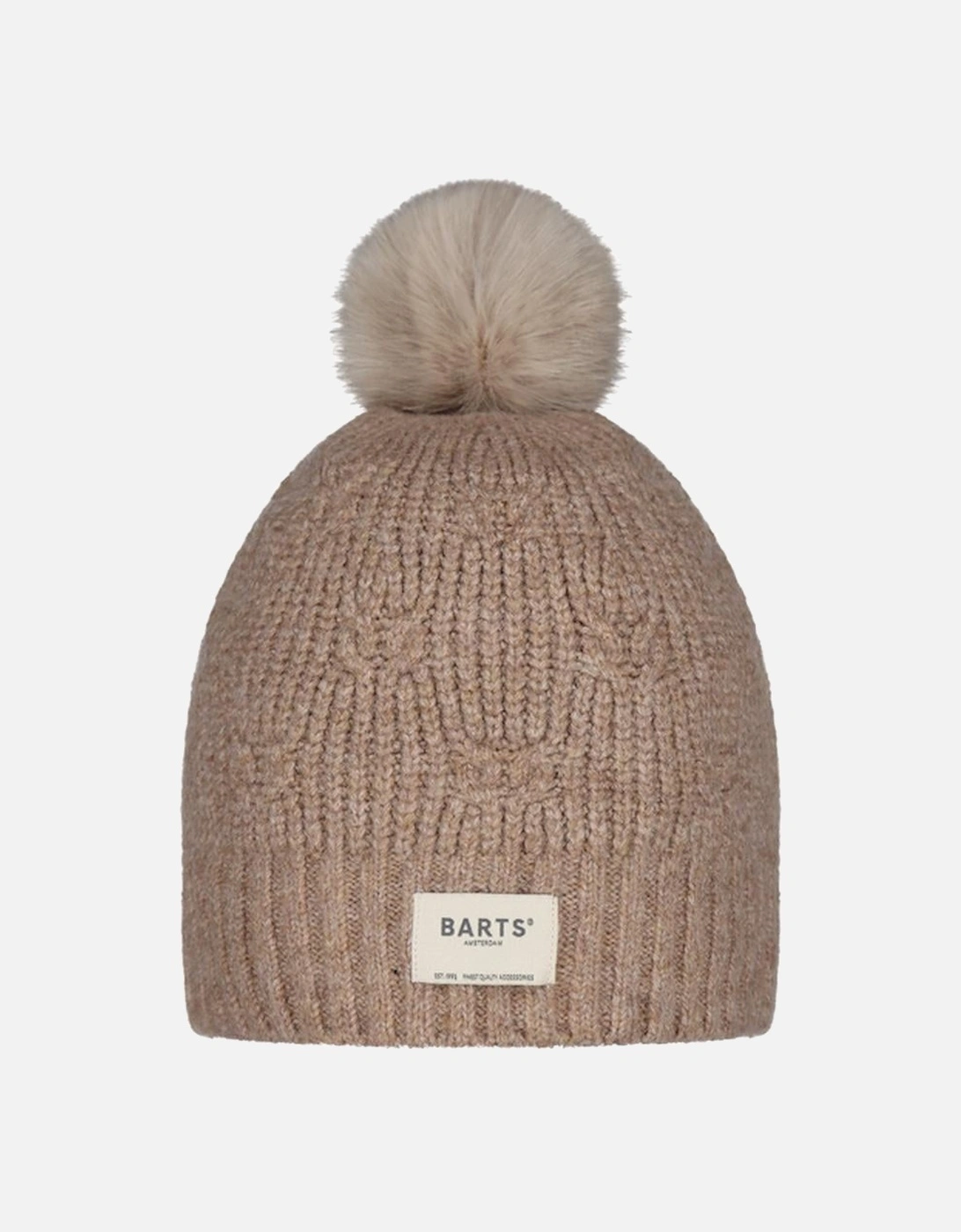 Women's Barts Womens Macawa Knitted Bobble Hat - Tan - Size: ONE size