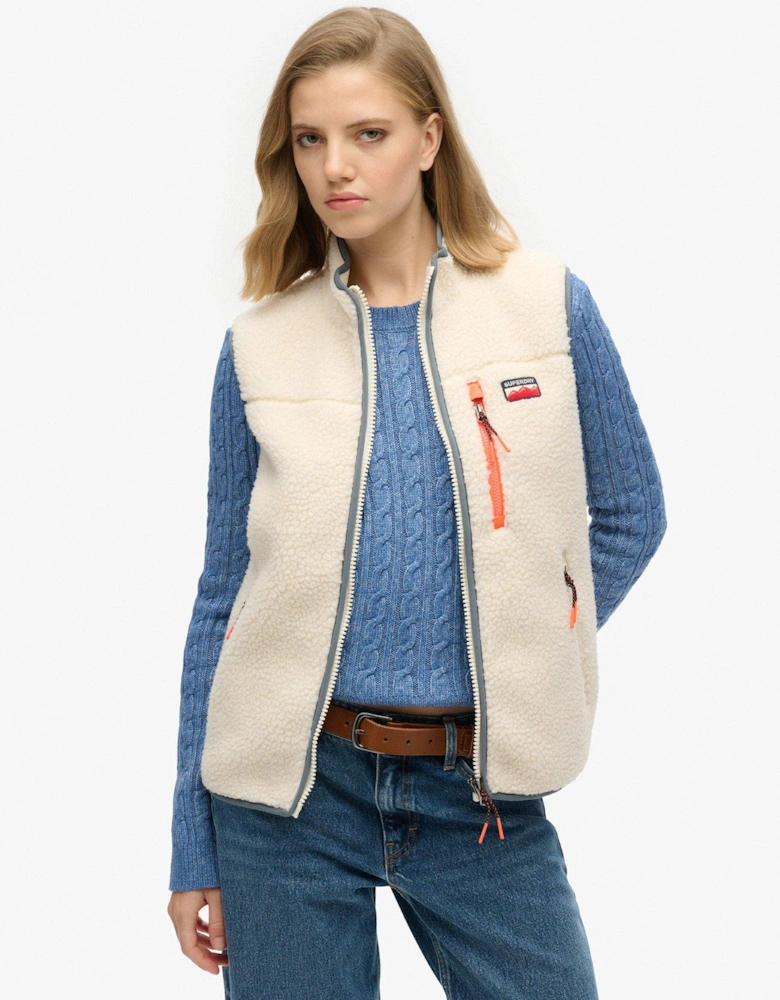 Outdoor Fleece Gilet - White