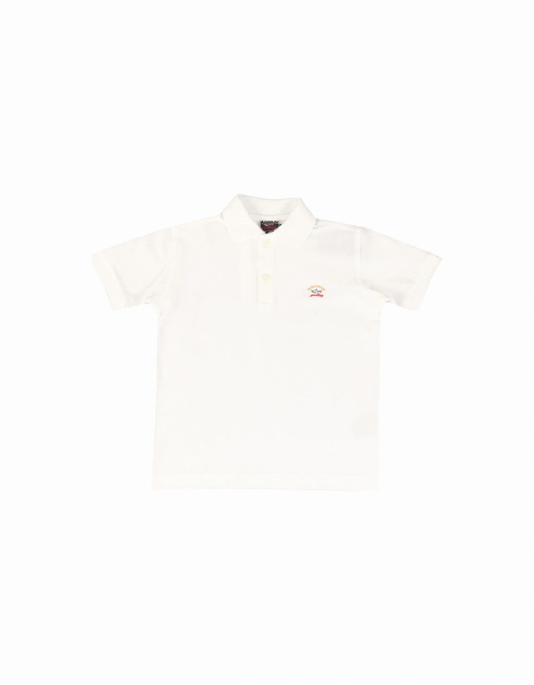 Boys Logo Polo White