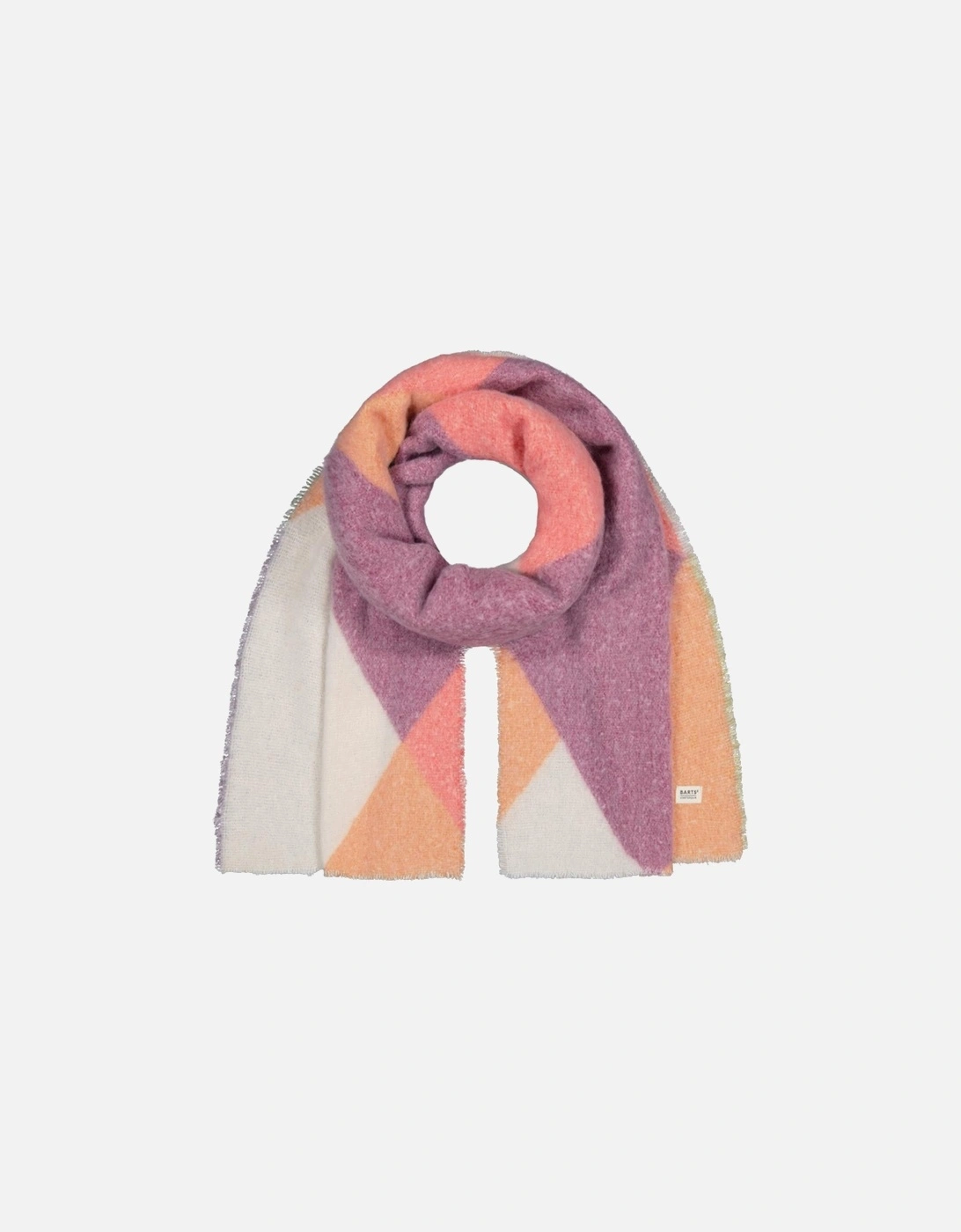 Barts Womens Taats Soft Colourblock Short Fringes Scarf - Purple - Size: ONE size
