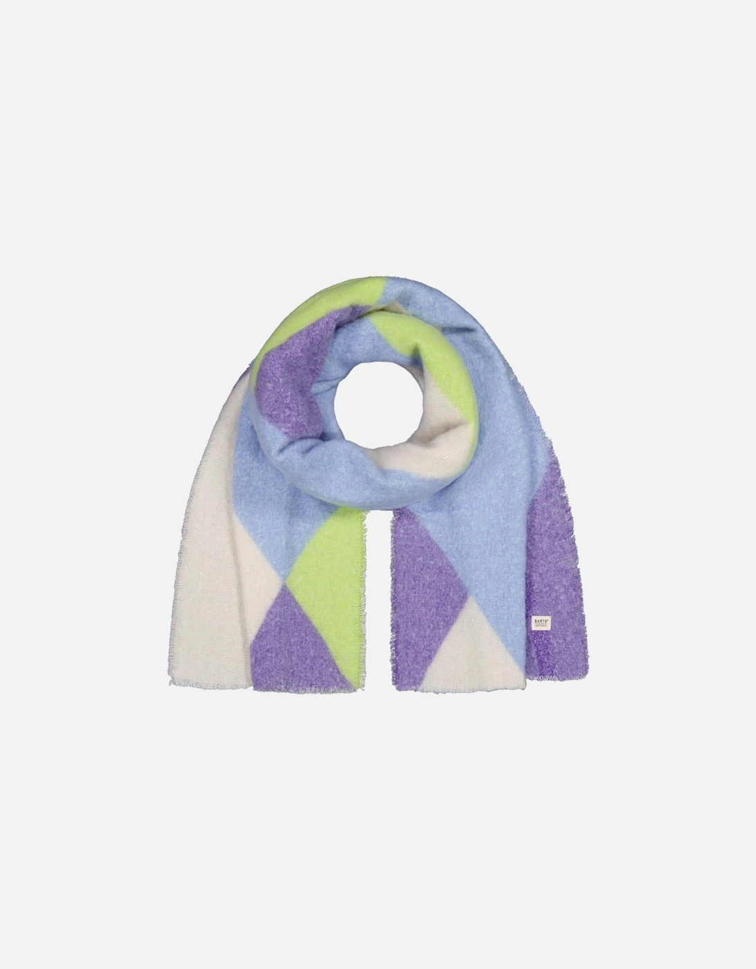 Barts Womens Taats Soft Colourblock Short Fringes Scarf - Blue - Size: ONE size