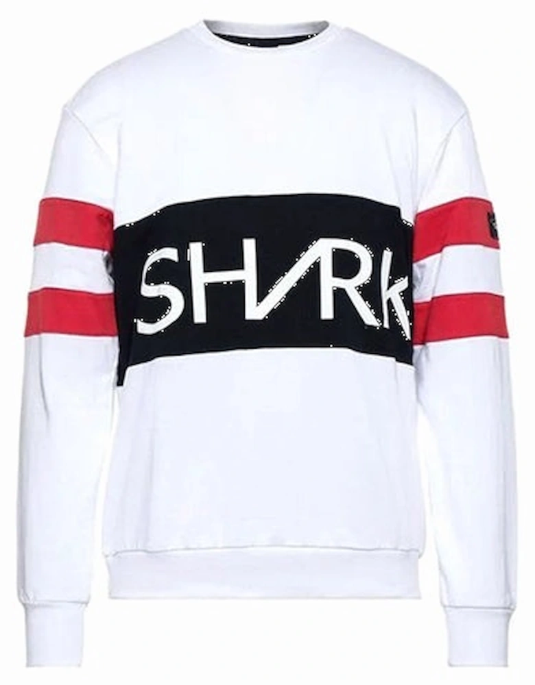 Boys Stripe Logo Sweater White