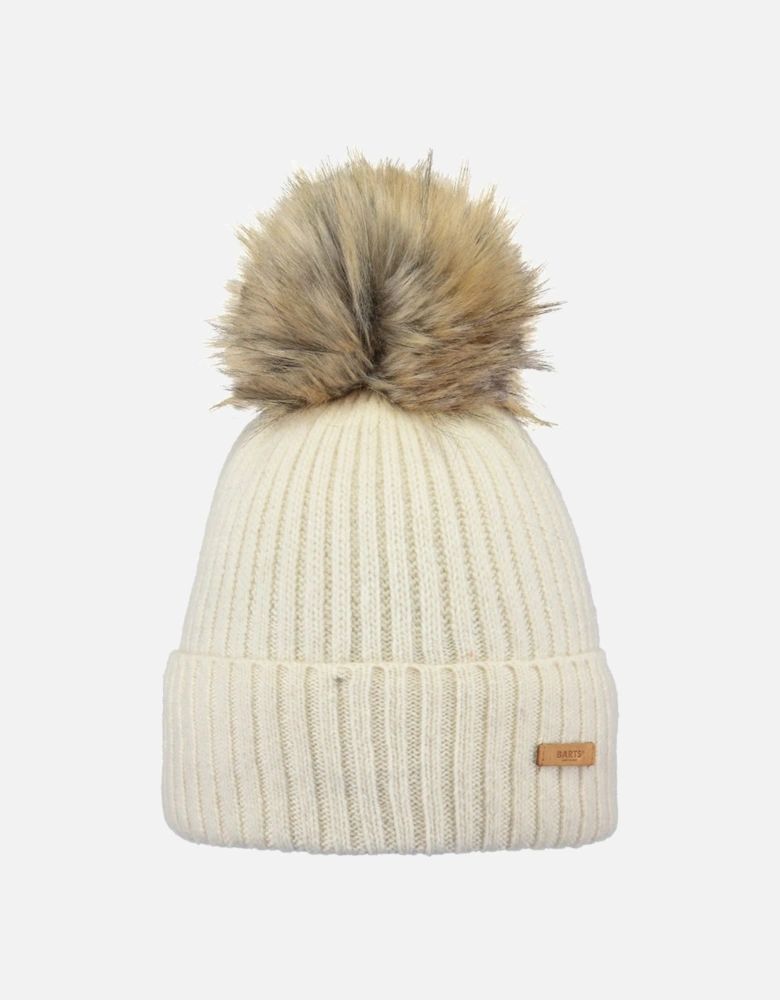 Womens Augusti Faux Fur Pom Pom Bobble Hat