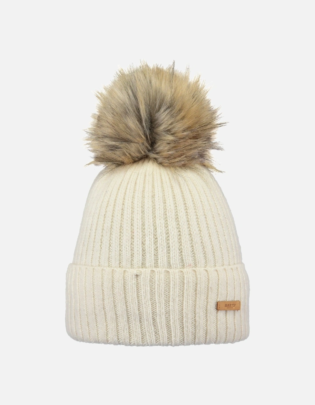 Womens Augusti Faux Fur Pom Pom Bobble Hat, 2 of 1