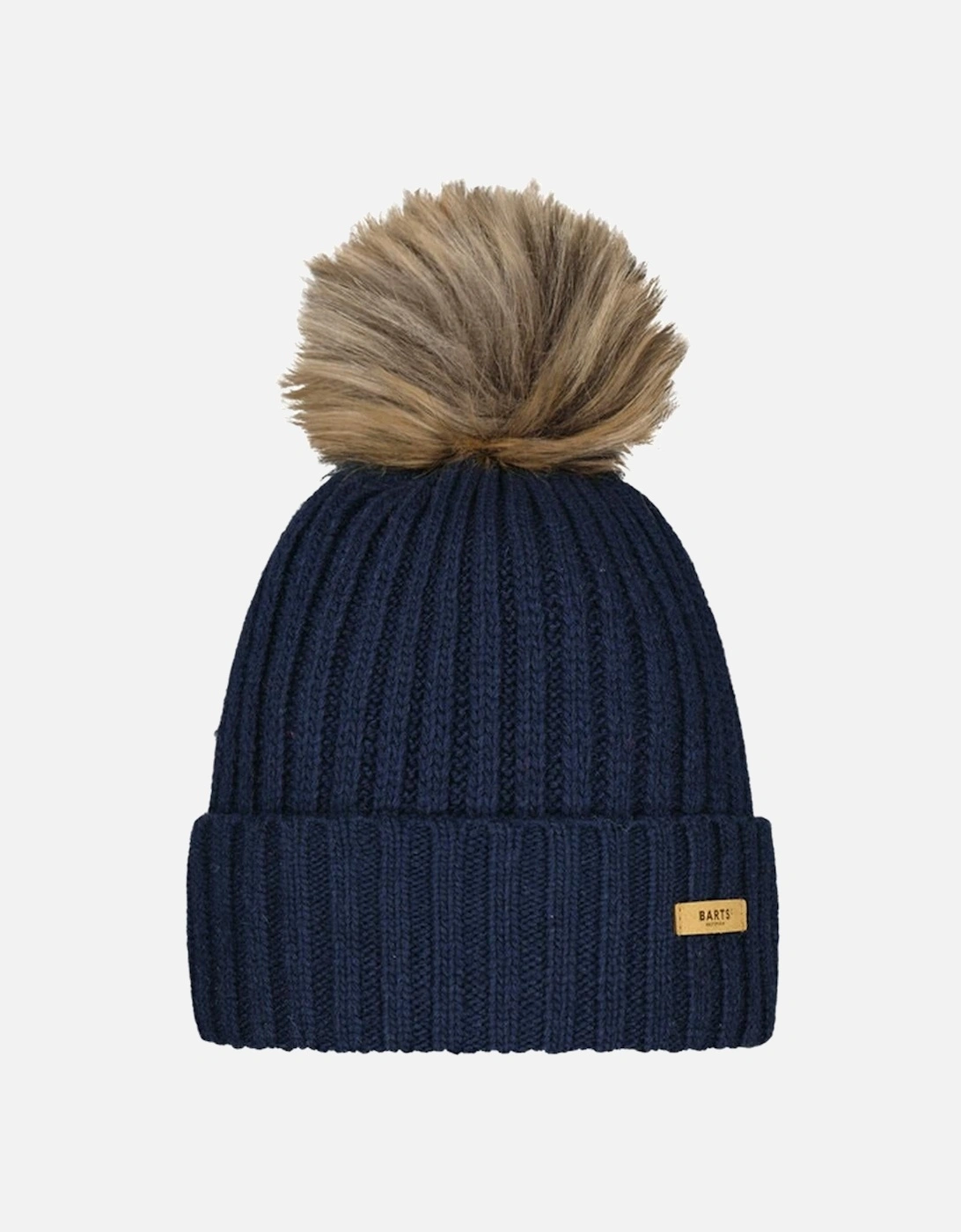 Womens Augusti Faux Fur Pom Pom Bobble Hat, 2 of 1